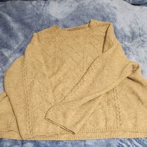 Vince Camuto Tan Cable Knit Sweater